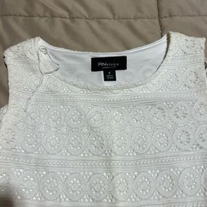 White Dress, Size 8, Brand RN Studio, Pretty lace design with lining.